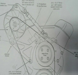 Aluminum Alternator Bracket Kit Polished  Ford 351W