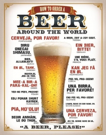 100-111.  How to Order a Beer Around the World Sign