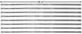 Bed strips set  1973-87 Polished Stainless Steel
