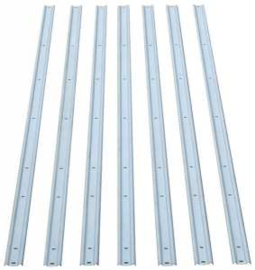 Bed strips set   ( Long Step 86")  Stainless punched  1952-53