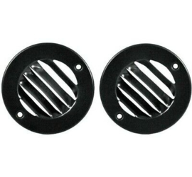 Defrost Louver Vent Round Pair Black  1961-66