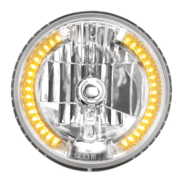 Ultralit - 7" Crystal Headlight With 34 LED Position Light