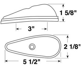 Ford cab marker light; 5 Light Amber Kit