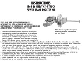 Power Brake Booster.  1963-66
