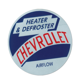 1954-55  Chevrolet truck, Airflow Heater & Defroster Decal