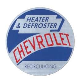 1954-55 Chevrolet Truck Heater & Recirculating Defroster Decal