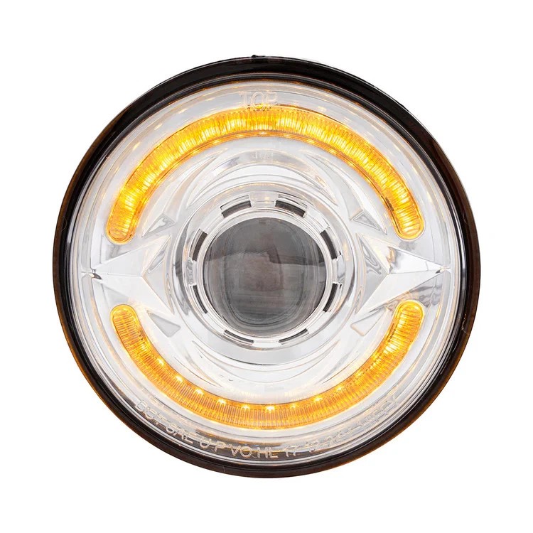 Ultralit - LED 5-3/4" Round - Headlight With 60 LED Dual Color
