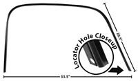 Drip rail/ door crown trim  1947-54   Right