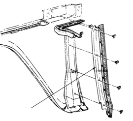 Rear -of- Front Fender Closing Panel. Right Side. 1960-66