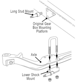 Chevrolet / GMC Truck  1955-59   Front Shock Mount Kit