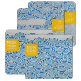 Nom nom reusables wave set van 4 snackzakjes