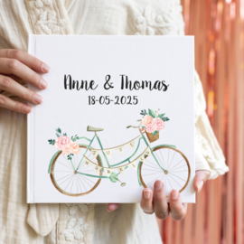 Gastenboek Fiets Photobooth zonder vragen (met jullie namen & datum)