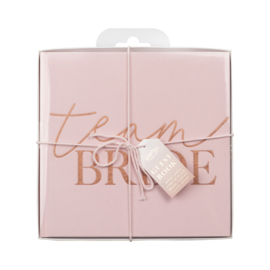 Blanco vrijgezellenfeest Team Bride invulboek Pink Blush