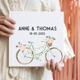 Gastenboek Fiets Photobooth zonder vragen (met jullie namen & datum)