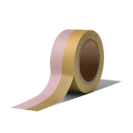 Masking tape Pink Gold Stripes
