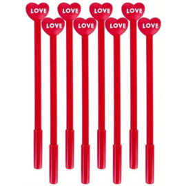 Pen hartje rood LOVE