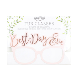 Vrijgezellenfeest bril Best Day Ever (8 stuks)