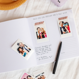 Gastenboek Instax Polaroid zonder vragen (met jullie namen & datum)
