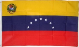 Vlag van Venezuela 8 sterren met wapen