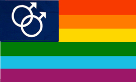 regenboog Mars vlag (man)