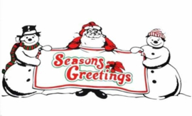Vlag kerstmis Seasons-Greetings