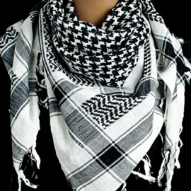 Plo sjaal zwart wit groot