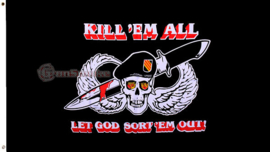 Militiare vlag Kill em all let god sort em out