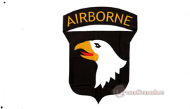 Vlag De 101st Airborne Division ("Screaming Eagles") white