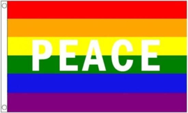 Regenboog Peace vlag  190 x 150 cm