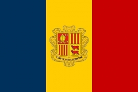 Vlag van  Andorra, 150 x 90cm