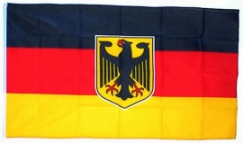 Duitsland grote  vlag met wapen XXXL 150 x 250 cm
