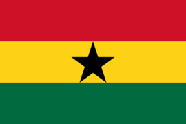 Grote vlag van Ghana Groot 150 x 250cm