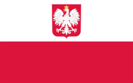 Vlag Polen met embleem