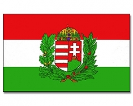 Vlag Hongarije met Embleem