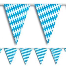 Oktoberfest vlaggenlijn blauw/wit 10 m