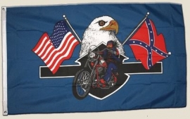 Vlaggen Amerika  Highway Hero Biker,