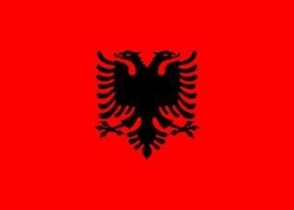 Vlag van Albanië groot 90x150 cm