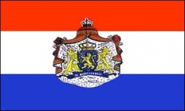 Vlag Nederland met embleem