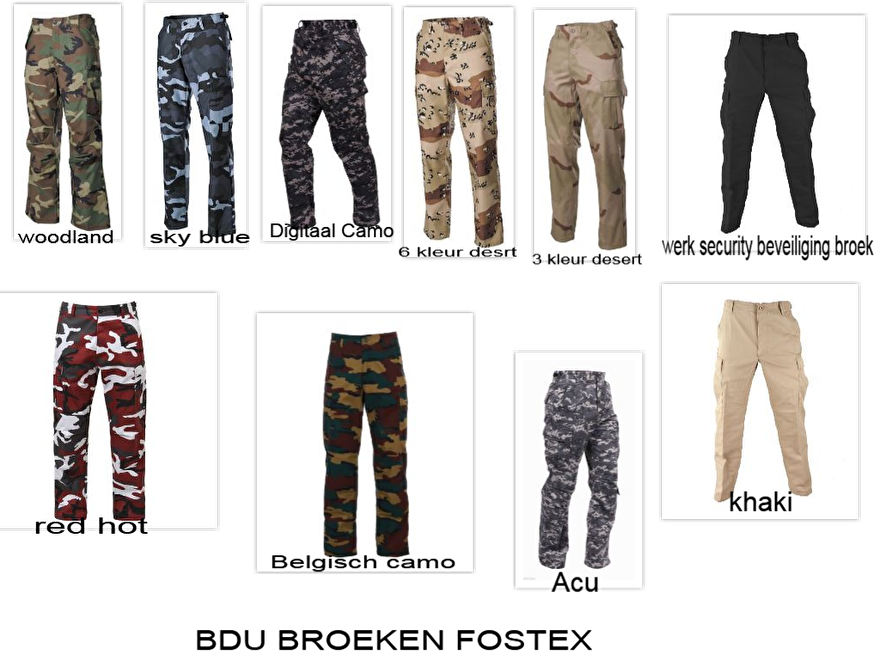 token verder Azië Fostex BDU camouflage broeken | TheLittleMan - Vlaggenspecialist