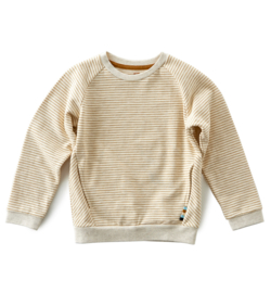 Raglan Sweater stripes brown sugar, Little Label