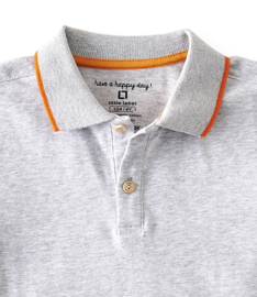 Boys Polo Grey Melee, Little Label