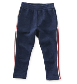 Boys sweatpants stripe tape blue mel, Little Label