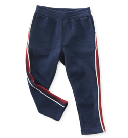 Boys sweatpants stripe tape blue mel, Little Label