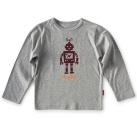 Shirt lange mouw grey melee robot, Tapete