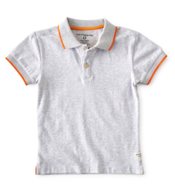 Boys Polo Grey Melee, Little Label