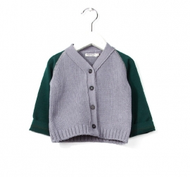 Imps&Elfs Cardigan Long Sleeve Dusk/Farmer Green