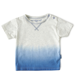 Boys shirt losse fit off white melee dip dye, Little Label