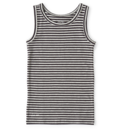 Jongens hemd small anthracite stripe, Little label