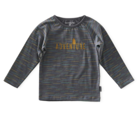 Boys is tee raglan, dark grey multi collor, Little Label