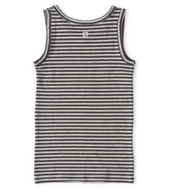 Jongens hemd small anthracite stripe, Little label